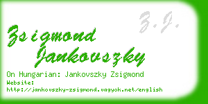 zsigmond jankovszky business card